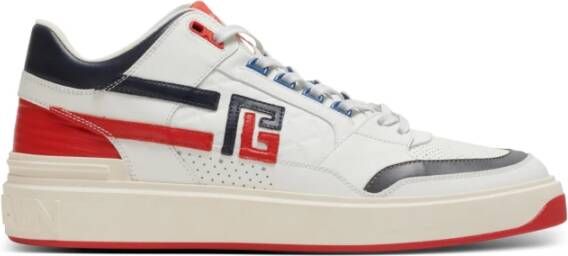 Balmain B-Court mid-top leather trainers White Heren