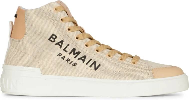 Balmain Sneakers B-Court High-Top-Sneakers Jacquard in beige