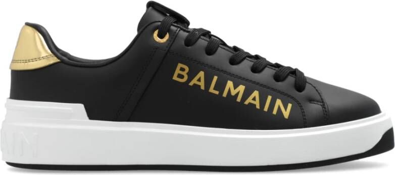Balmain B-Court leren sneakers Black Dames