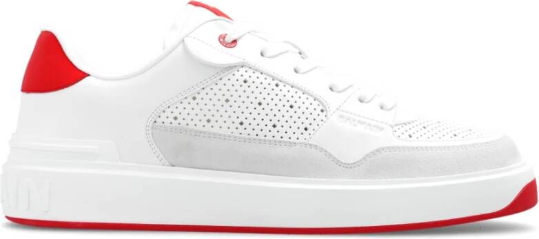 Balmain B-Court Flip sneaker van kalfsleer met suède details