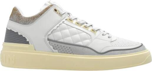 Balmain Luxe Witte Leren Sneakers White Heren