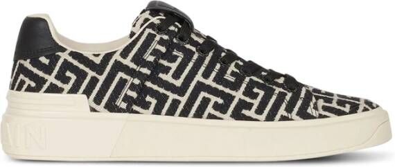 Balmain B-Court trainers with jacquard monogram Zwart Dames