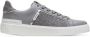 Balmain B-Court trainers in perforated monogrammed leather Grijs Heren - Thumbnail 1