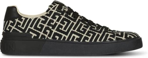 Balmain B-Court trainers with jacquard monogram Black Heren