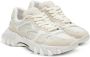 Balmain B-East gemonogrammeerde nylon- en leren trainers White Dames - Thumbnail 1