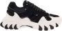 Balmain Zwarte tweekleurige sneakers met geborduurde details Black Heren - Thumbnail 1