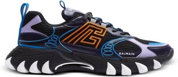 Balmain B-East trainers in kalfsleer en mesh Multicolor Heren