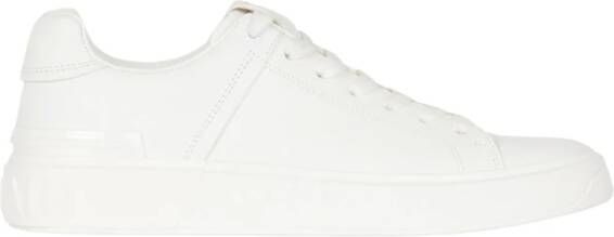 Balmain Witte Leren Sneakers met Puntige Neus White Dames