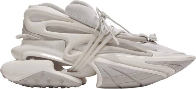 Balmain Unicorn Sneaker Stijlvol en Trendy Lage sneakers van neopreen en leer White Heren