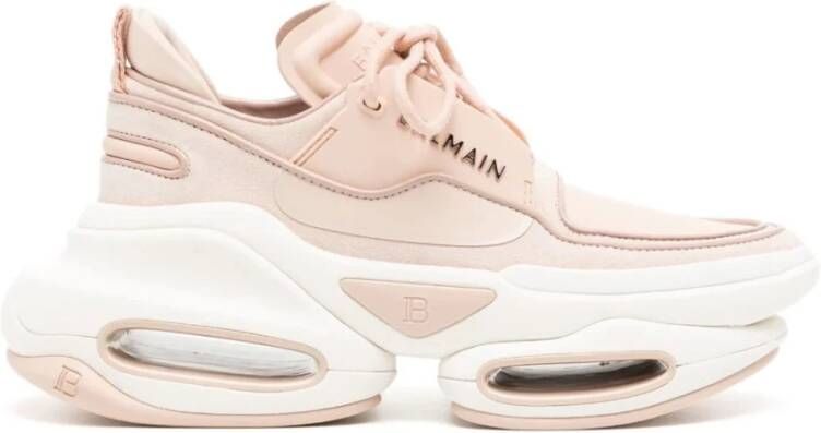 Balmain Beige Casual Lage Rubberen Sneakers Beige Dames