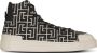 Balmain Bicolor jacquard B-Court high-top sneakers Black Dames - Thumbnail 1