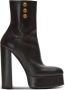 Balmain Bottines Brune en cuir Black Dames - Thumbnail 1