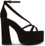 Balmain Cam suède plateau sandalen Black Dames - Thumbnail 1