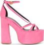 Balmain Cam suède platform sandalen Pink Dames - Thumbnail 1