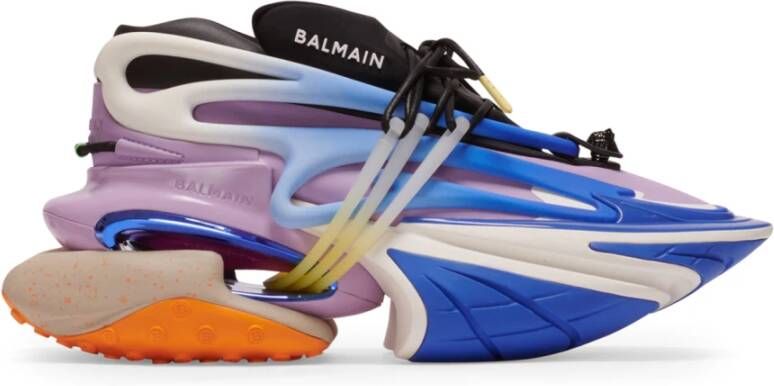 Balmain Unicorn low-top trainers in neoprene and leather Meerkleurig Heren