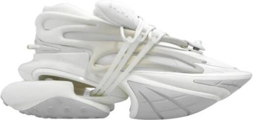 Balmain Eenhoorn Sneakers Nylon Elastaan Rubber TPU White