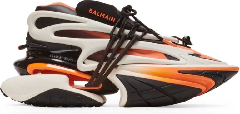 Balmain Eenhoorn trainers van neopreen en leer Orange Heren