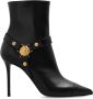 Balmain Zwarte Enkellaarzen met Leeuwenmunt Hardware Black Dames - Thumbnail 9
