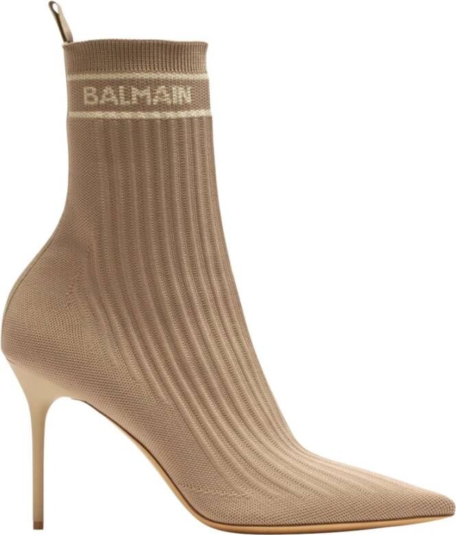 Balmain Boots & laarzen Skye stretch mesh ankle boots in taupe