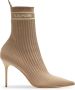 Balmain Boots & laarzen Skye stretch mesh ankle boots in taupe - Thumbnail 1