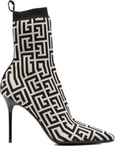 Balmain Skye ankle boots with sock Zwart Dames