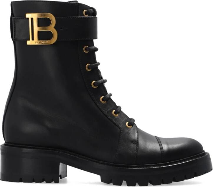 Balmain Boots & laarzen Ranger Ankle Boots Leather in zwart