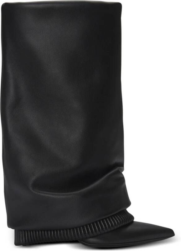 Balmain Leren enkellaarzen met hak Black Dames