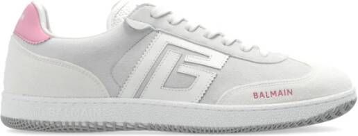 Balmain Lage Top Lace sportschoenen Gray Dames