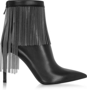 Balmain Leather and Chains Mercy Boots Zwart Dames