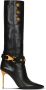 Balmain Leren Robin laarzen met gouden afwerking Black Dames - Thumbnail 1