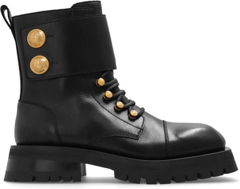 Balmain Boots & laarzen Army Ranger Boots Calfskin in zwart