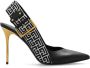 Balmain Witte Hak Slingback in Ruby Kalfsleer & Monogram White Dames - Thumbnail 1