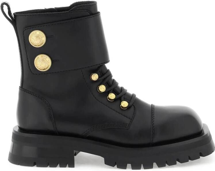 Balmain Boots & laarzen Army Ranger Boots Calfskin in zwart