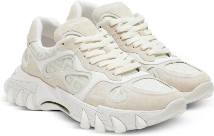 Balmain Leren sneaker White Heren