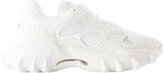 Balmain Leren Sneakers met Puntige Neus White Dames