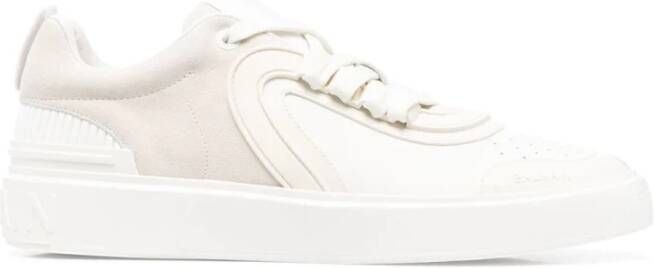 Balmain Luxe Leren Sneakers Wit Heren