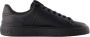 Balmain Zwarte Leren Court Sneakers Puntige Neus Black Heren - Thumbnail 1