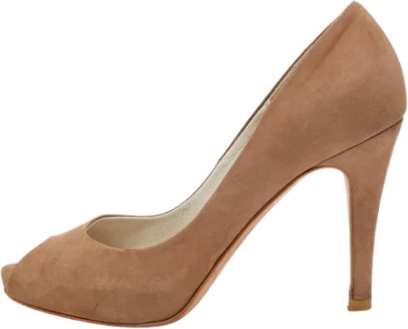 Balmain Pre-owned Leather heels Brown Dames