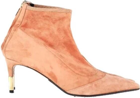 Balmain Pre-owned Suede boots Pink Dames
