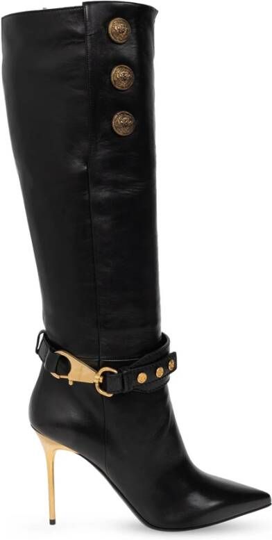 Balmain Leather Robin boots Black Dames