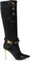 Balmain Leren Robin laarzen met gouden afwerking Black Dames - Thumbnail 5