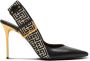 Balmain Ruby slingback pumps met monogram Zwart - Thumbnail 1