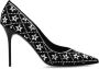 Balmain Ruby suède en kristallen pumps Black Dames - Thumbnail 1