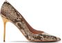 Balmain Ruby Python-Geëtste Leren Pumps Multicolor Dames - Thumbnail 1