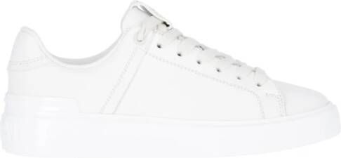 Balmain Leren Veterschoenen voor de Rechtbank White Dames