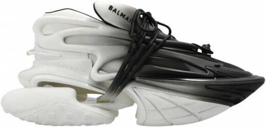 Balmain Unicorn low-top trainers in neoprene and leather Wit Heren