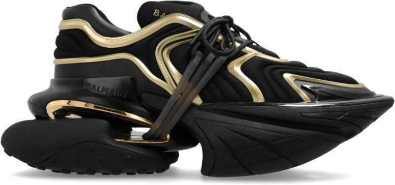 Balmain Unicorn Wave trainers in neopreen en kalfsleer Black Heren