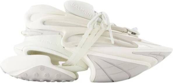Balmain Eenhoorn Sneakers Nylon Elastaan Rubber TPU White