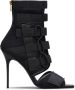 Balmain Sandalen Uma met klittenband en mesh Black Dames - Thumbnail 1