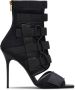 Balmain Uma sandalen met klittenband en mesh Black Dames - Thumbnail 1